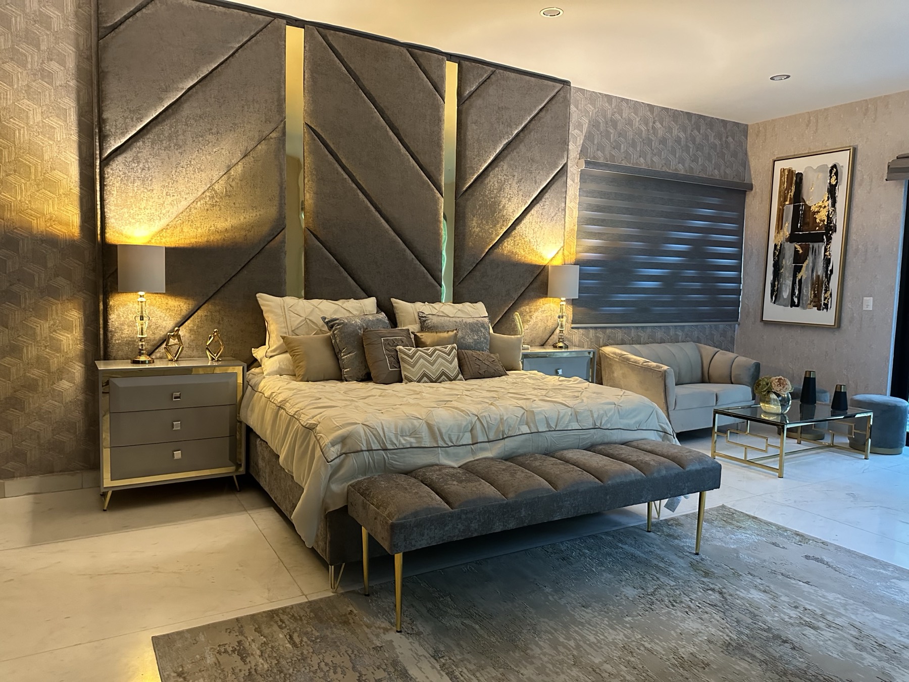 Recámara de “Casa en la colina”, interiorismo residencial en Culiacán por Faro 33 Studio